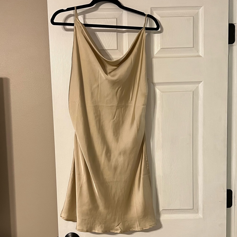 Gold Altar’d State Slip Dress-Large